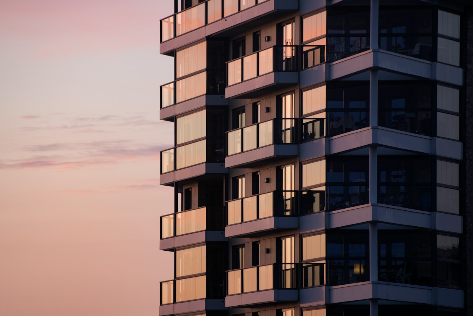 Modern high-rise residential building
